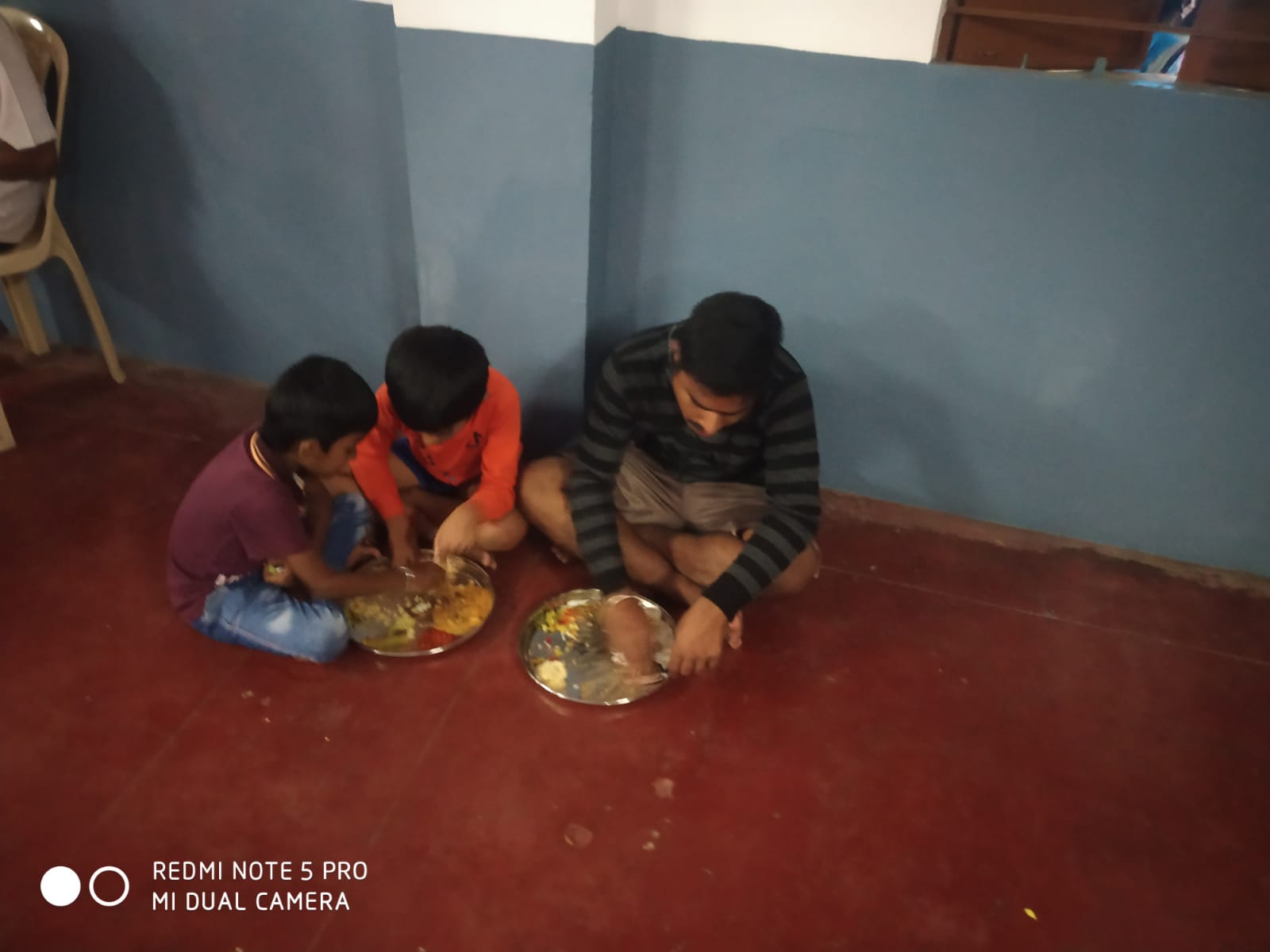 Midday meals organized for economically weaker section  by GSB PARIVARU