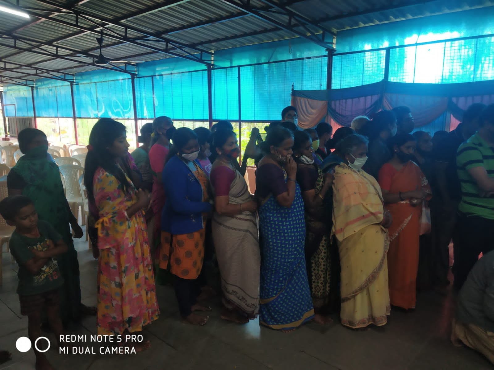 Midday meals organized for economically weaker section  by GSB PARIVARU